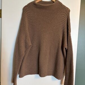 Madewell Cozy Ribbed Brown Knit Sweater